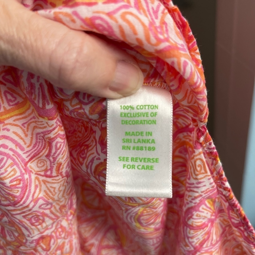 Lilly Pulitzer 100% Cotton Long Sleeve Dress - Picture 5 of 5